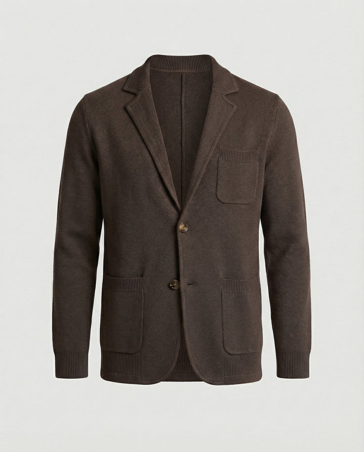 Drune | Stilvolles Herrenblazer mit lässigen Knopfpatch-Taschen und Kragen