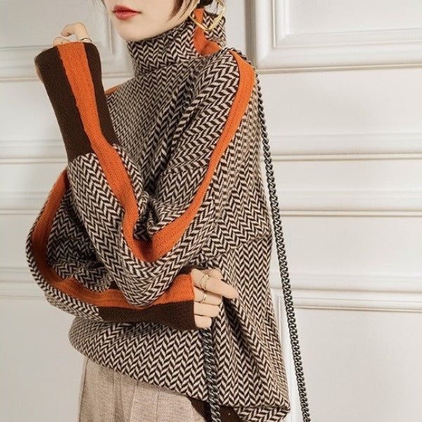 Drune | Stylischer Gestreifter Damenpullover