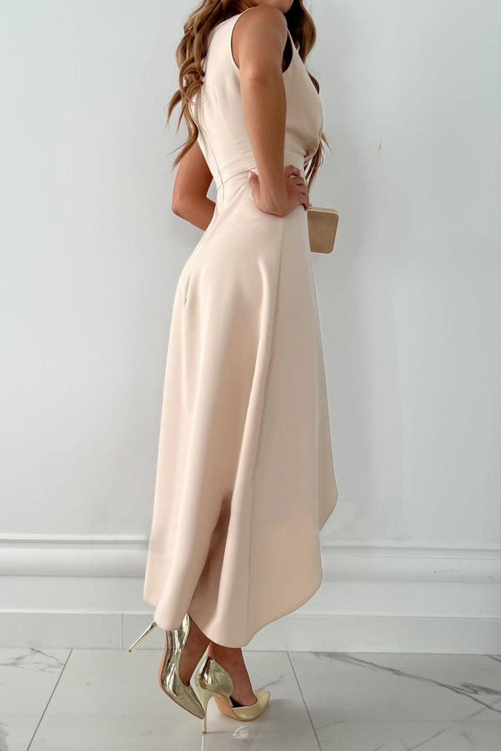 Drune | Stylischer V-Ausschnitt Midikleid