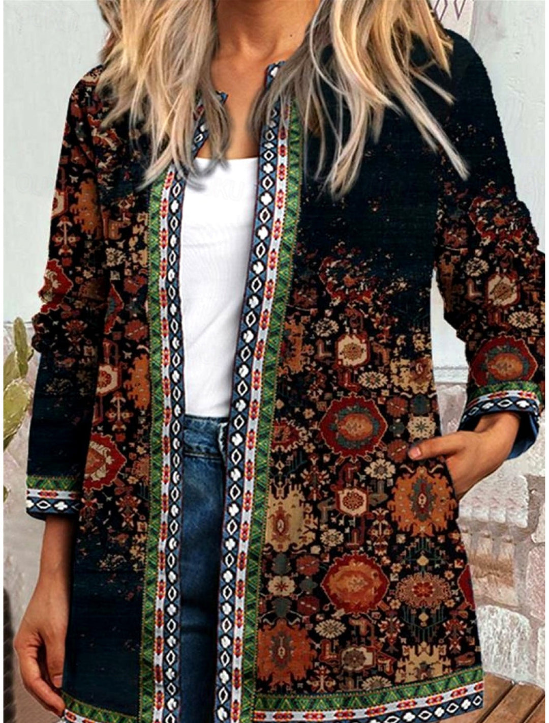 Drune | Weit Farbige Vintage Damenjacke