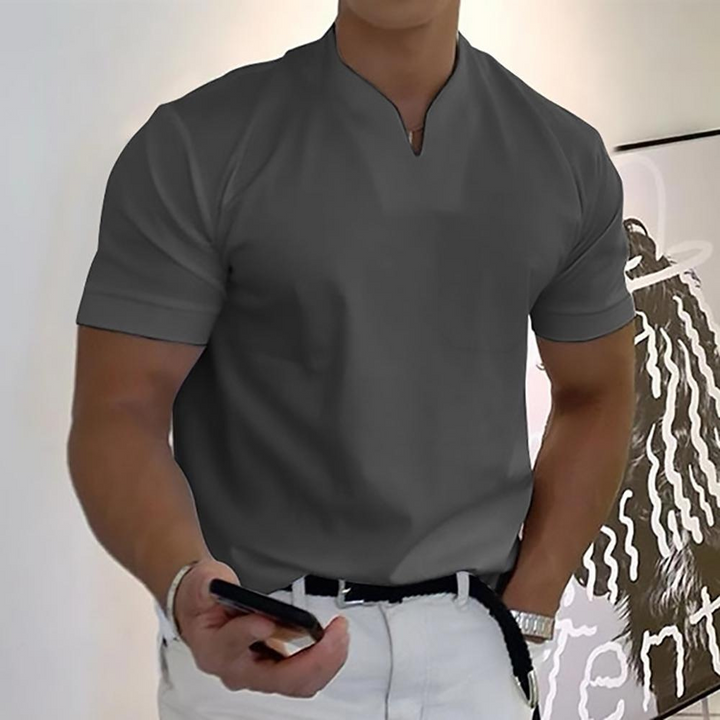 Drune | T-shirt Weiß Herren V-ausschnitt