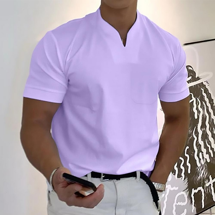 Drune | T-shirt Weiß Herren V-ausschnitt