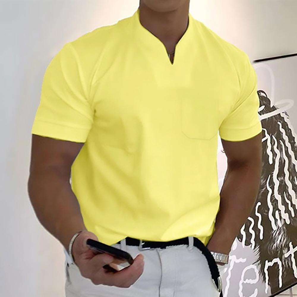 Drune | T-shirt Weiß Herren V-ausschnitt