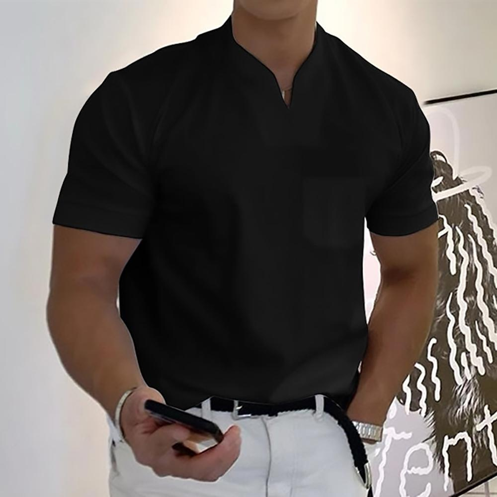 Drune | T-shirt Weiß Herren V-ausschnitt