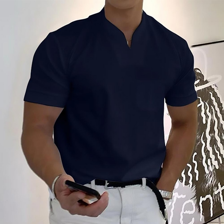 Drune | T-shirt Weiß Herren V-ausschnitt