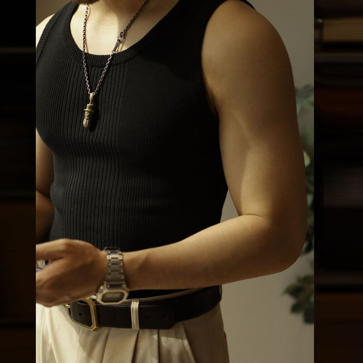 Drune | Old Money Gestricktes Tanktop