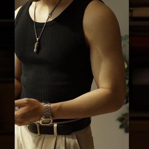 Drune | Old Money Gestricktes Tanktop