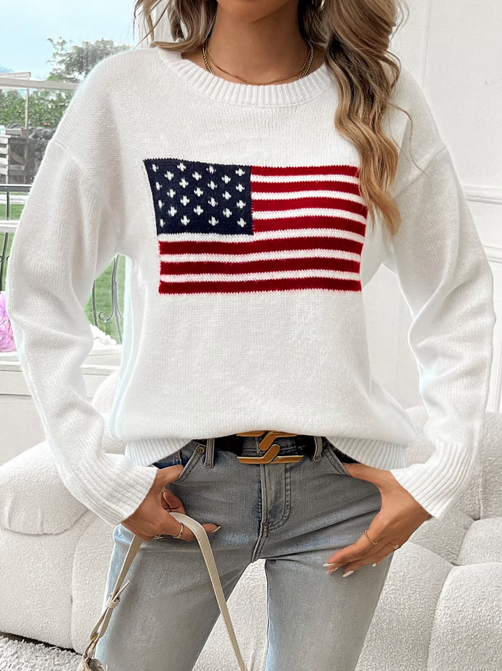 Drune | Baumwollstrickpullover Mit Rundhalsausschnitt
