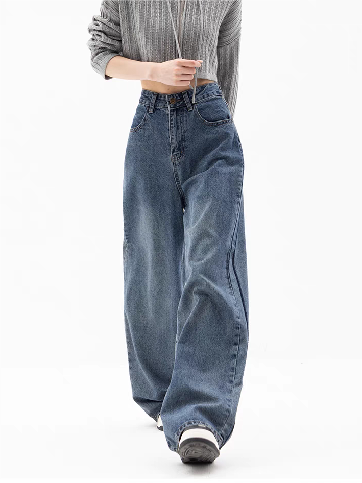 Drune | Blaue Baggy Boyfriend Jeans
