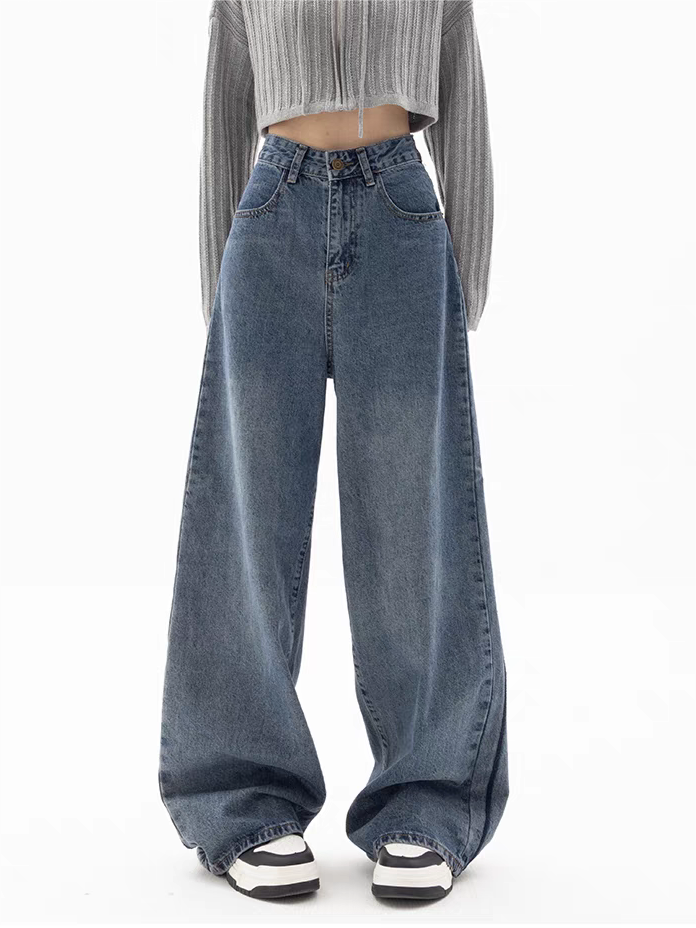 Drune | Blaue Baggy Boyfriend Jeans