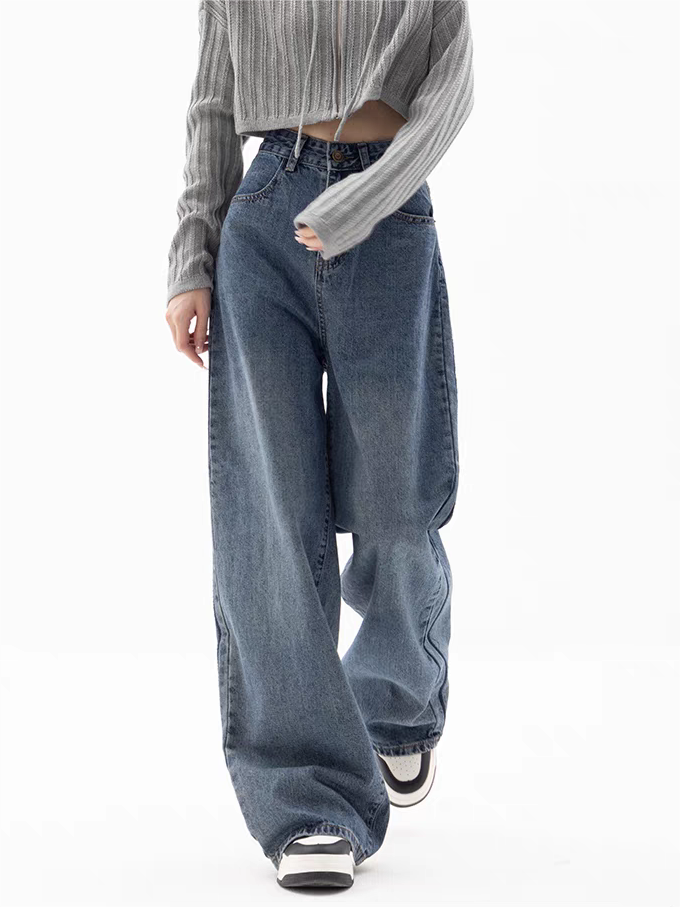 Drune | Blaue Baggy Boyfriend Jeans