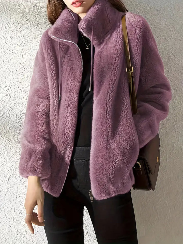 Drune | Teddy-Mantel mit Kordelzug und Reißverschluss