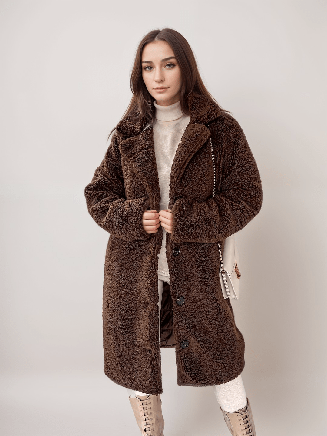 Drune | Teddy Mantel - Plüschwärme - Faux Shearling - Lässiger Winterstil