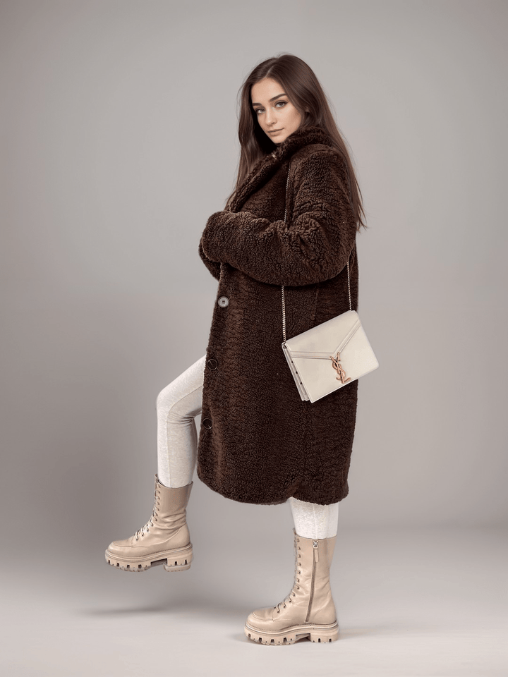 Drune | Teddy Mantel - Plüschwärme - Faux Shearling - Lässiger Winterstil