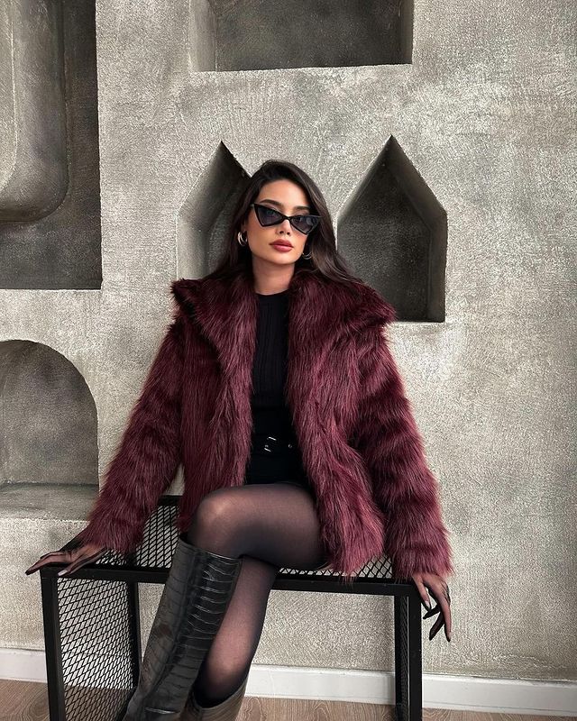 Drune | Luxuriöse Pelzjacke Faux Fur Elegant und Trendy