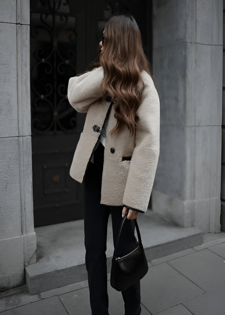 Drune | Übergroße Faux Schaffelljacke - Gemütlich & Schick - Winter Freizeitkleidung
