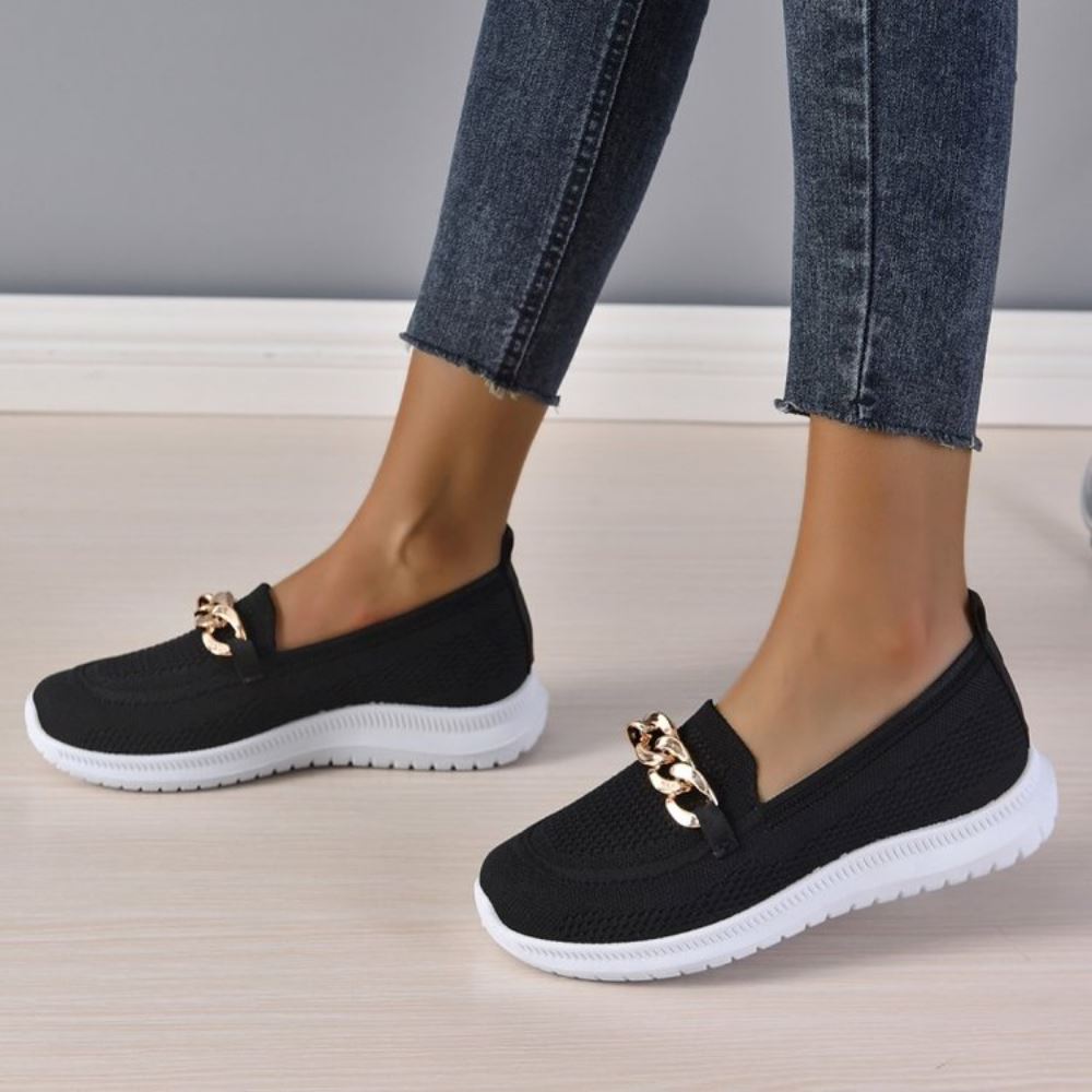 Drune - lässige Slip-On Sneaker Damen | Sneaker aus atmungsaktivem, flexiblem Strickmaterial