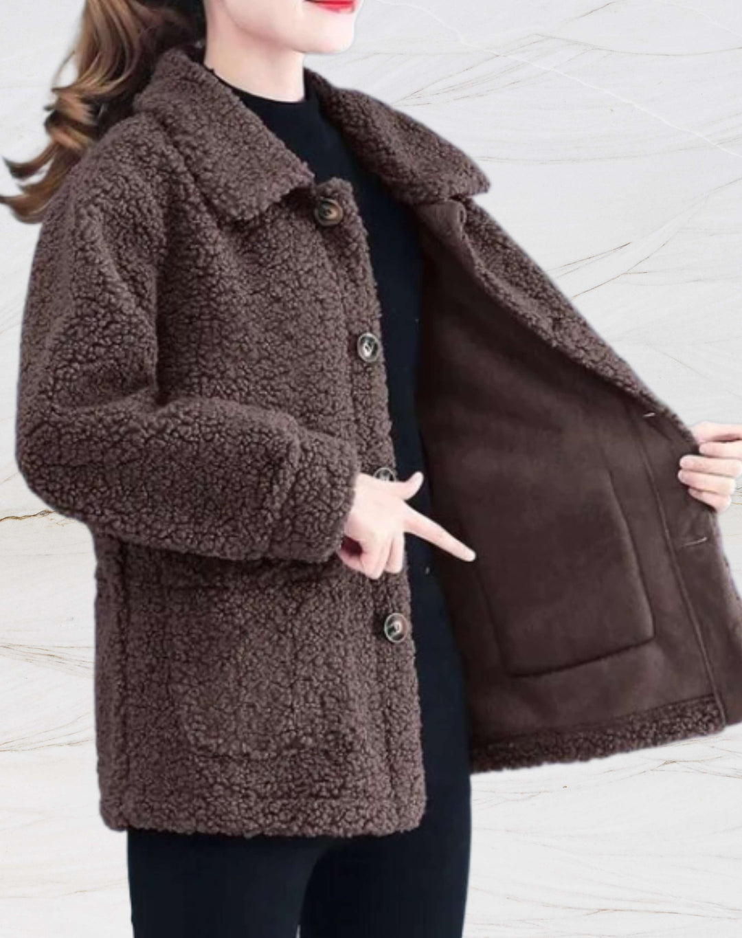 Drune | Warme Fleecejacke für Frauen mit Polokragen