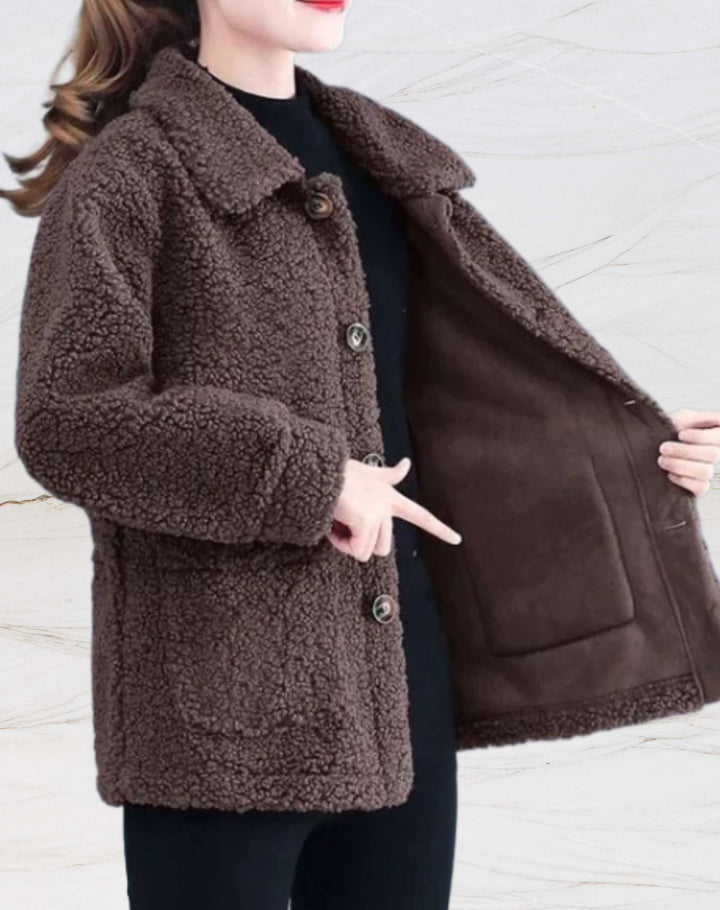 Drune | Warme Fleecejacke für Frauen mit Polokragen