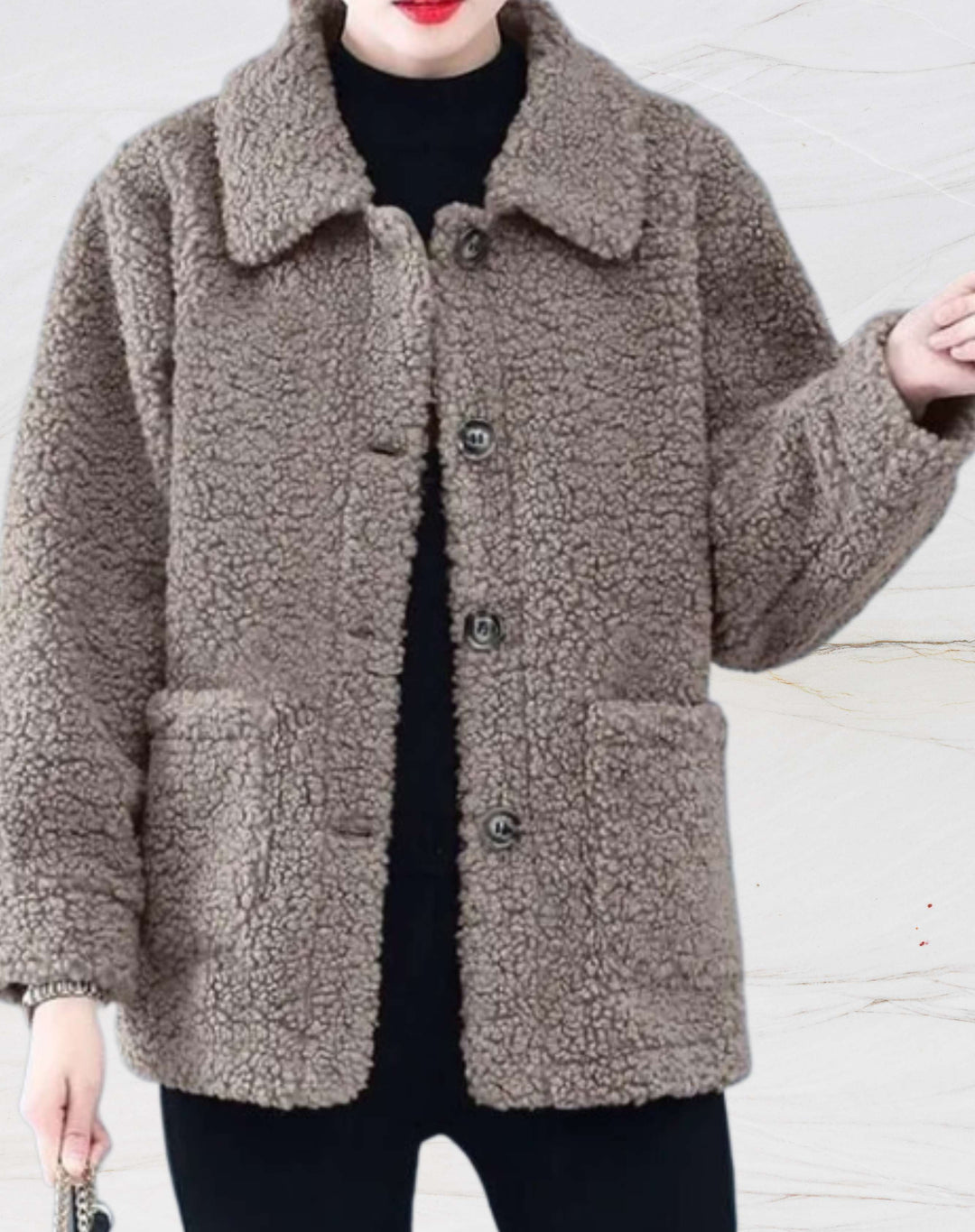 Drune | Warme Fleecejacke für Frauen mit Polokragen
