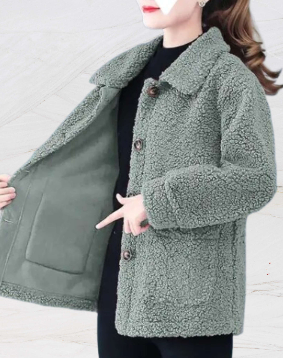 Drune | Warme Fleecejacke für Frauen mit Polokragen