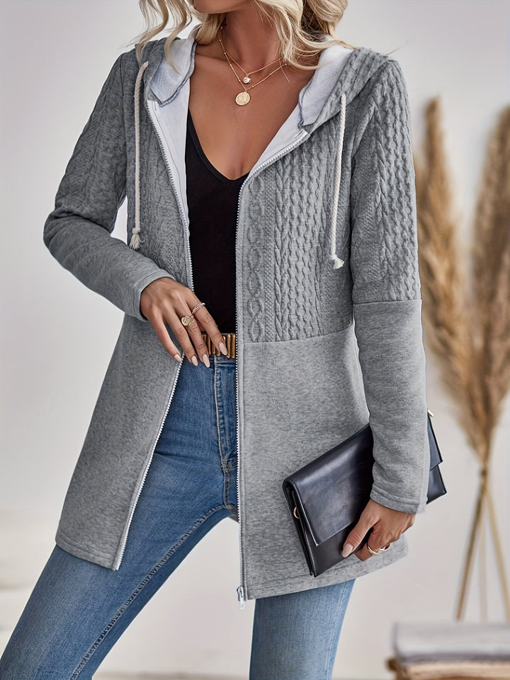 Drune | Texturierte Zip-Up Hoodie Jacke