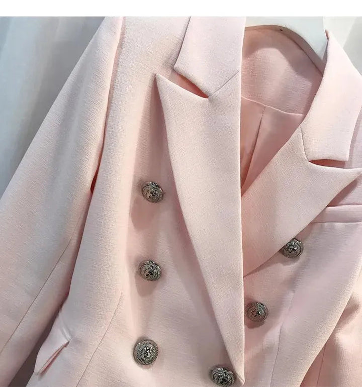 Drune | Der Gewissenhaftigkeit Pink Blazer Damen - Formal-Business - Einfarbig