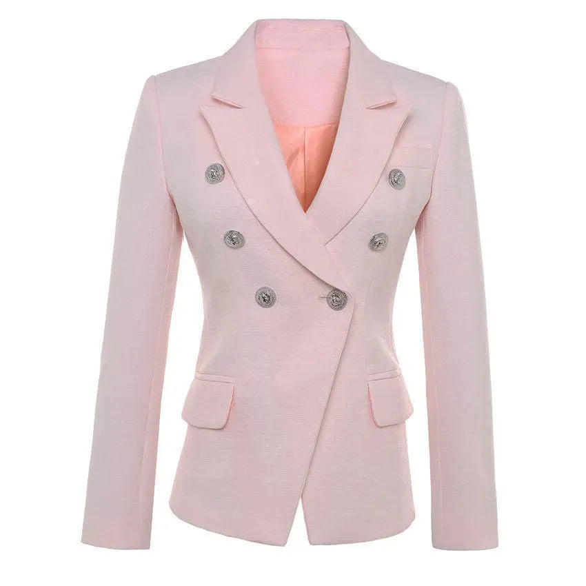 Drune | Der Gewissenhaftigkeit Pink Blazer Damen - Formal-Business - Einfarbig