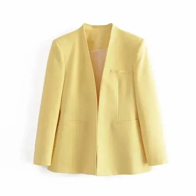 Drune | Der Vorstellungskraft Formal Blazer Damen - Lässig - Uni-Farben