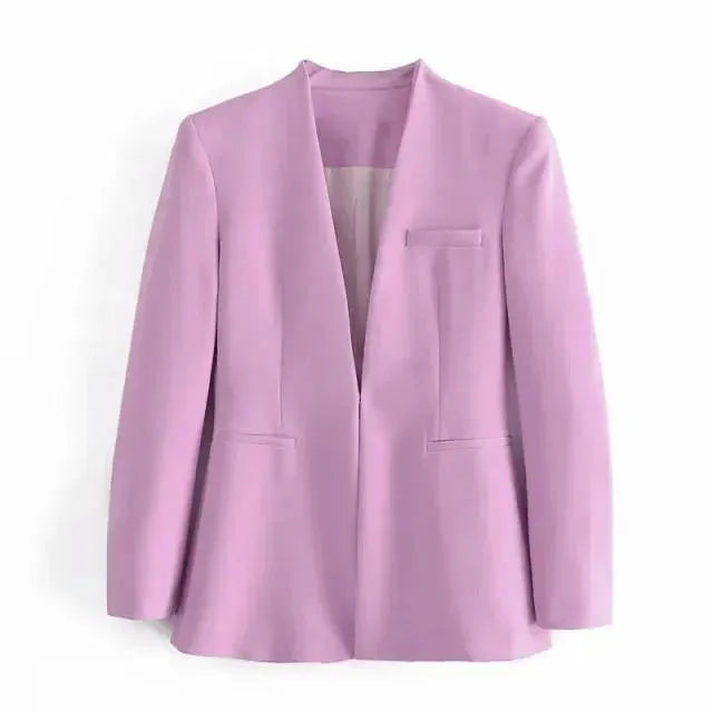 Drune | Der Vorstellungskraft Formal Blazer Damen - Lässig - Uni-Farben