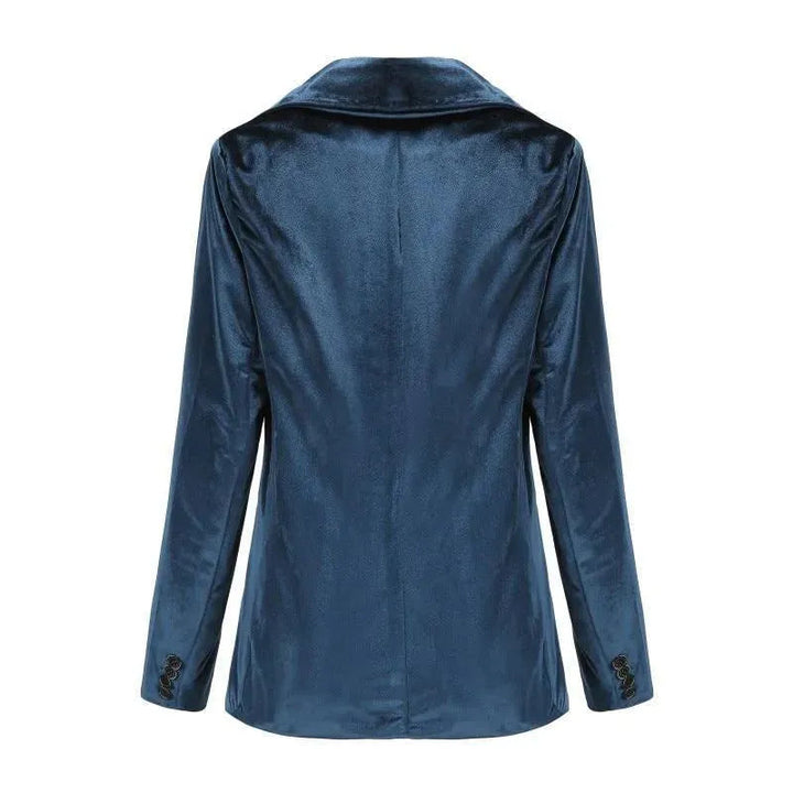 Drune | Der Glatte Session Samt Blazer Damen - Lässig - Einfarbig