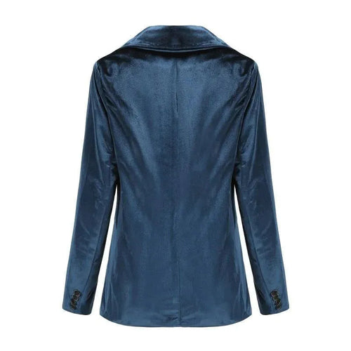 Drune | Der Glatte Session Samt Blazer Damen - Lässig - Einfarbig
