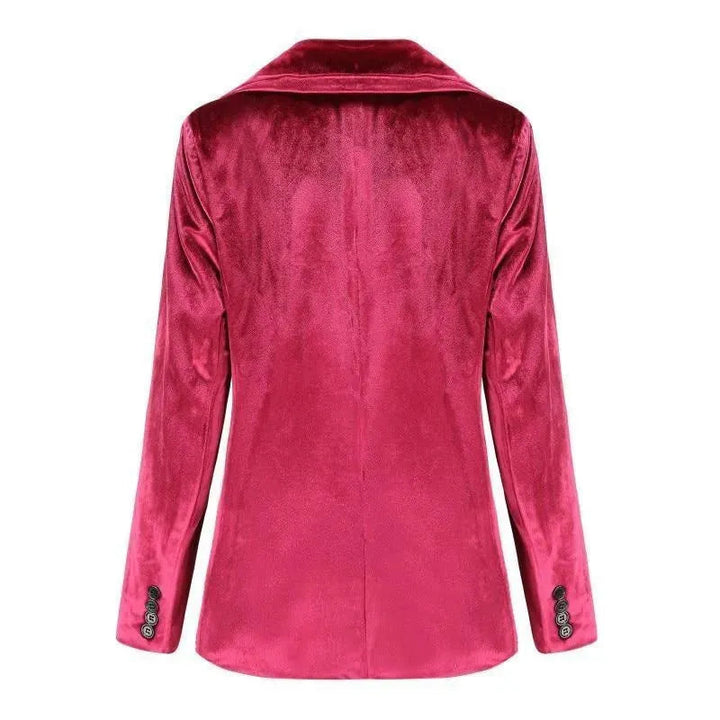 Drune | Der Glatte Session Samt Blazer Damen - Lässig - Einfarbig