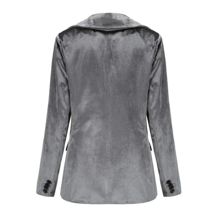 Drune | Der Glatte Session Samt Blazer Damen - Lässig - Einfarbig