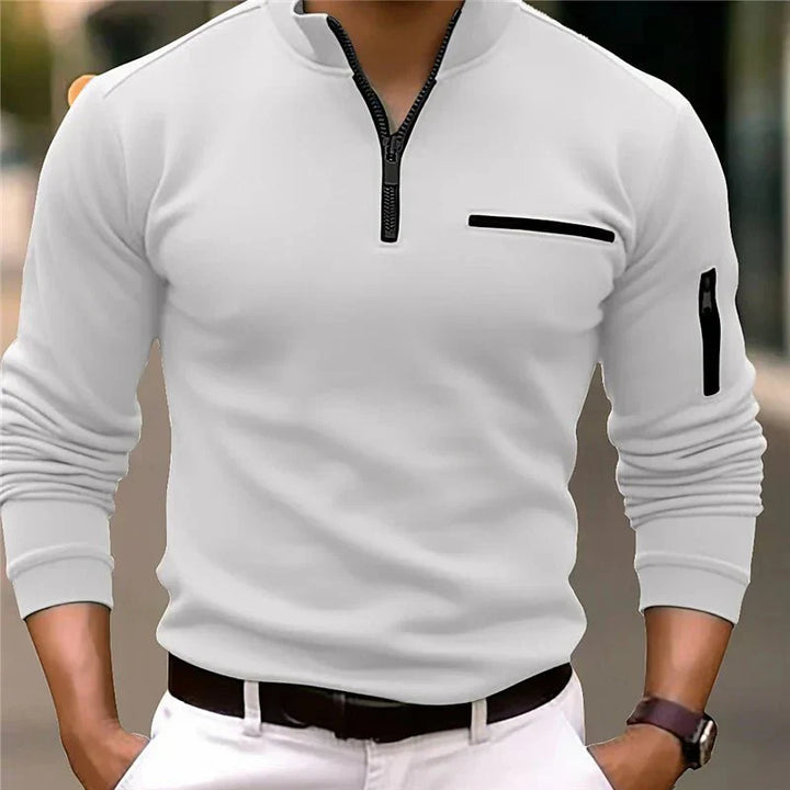 Drune | Herrenpolo mit Reißverschluss