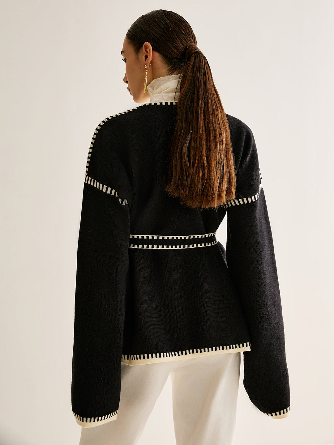 Drune | Gebundene Strickjacke mit Gürtel für Frauen