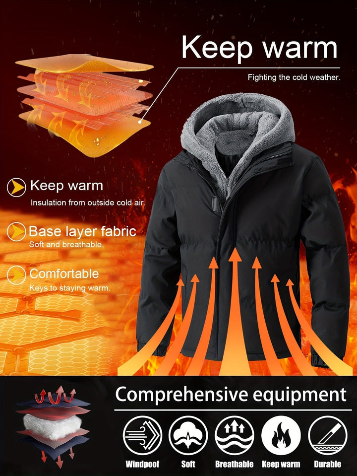 Drune | Herren Winter Steppjacke mit Reißverschluss und bequemer Passform