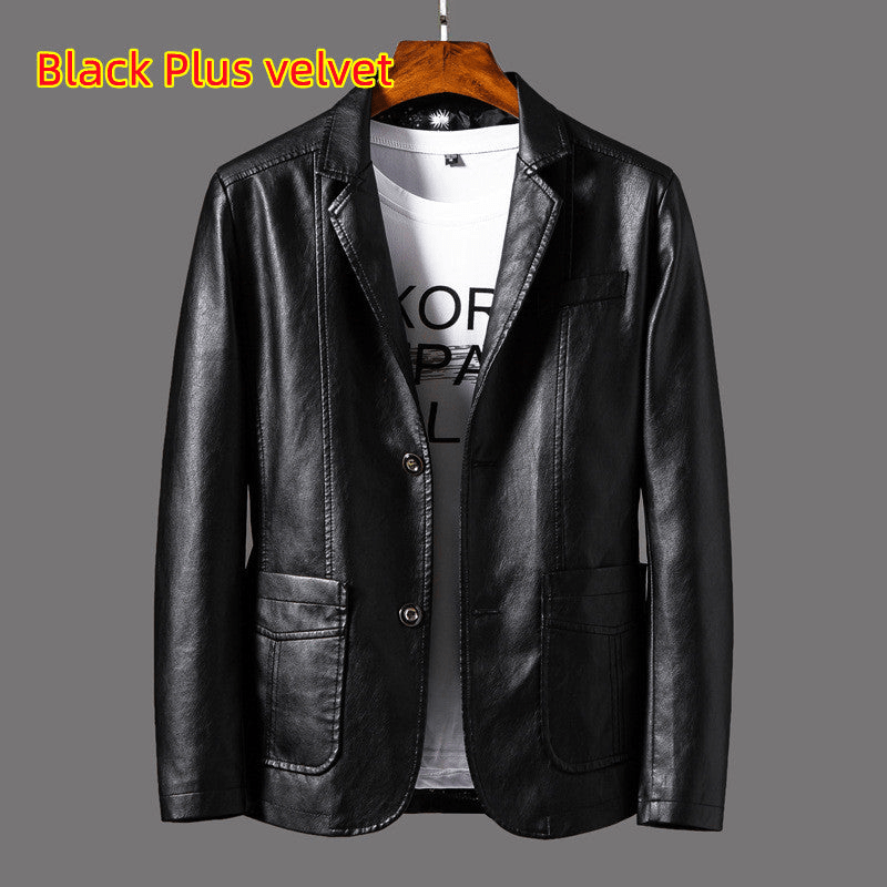 Drune | Stilvolle Leder Herren Blazer Klassischer Schnitt