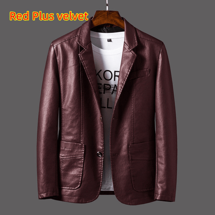 Drune | Stilvolle Leder Herren Blazer Klassischer Schnitt