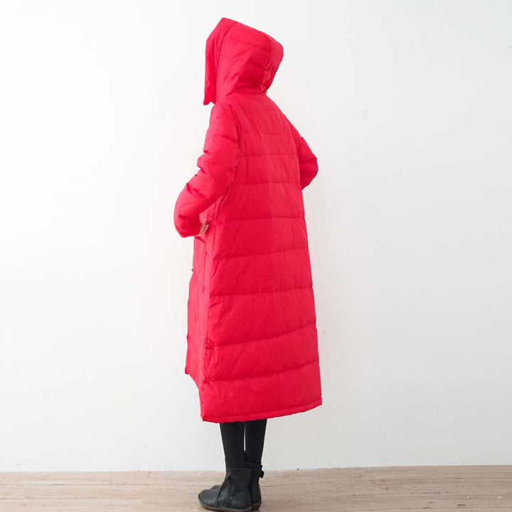 Drune | schwarzer Daunenmantel oversized Puffers Jacken Neue chinesische Knopfmäntel mit Kapuze