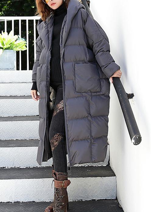 Drune | schwarze Winterparka Übergröße Kapuze Taschen Mäntel