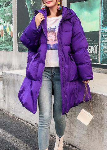 Drune | lila Übermantel Oversize Jacken & Mäntel Kapuzenwinter Wintermäntel
