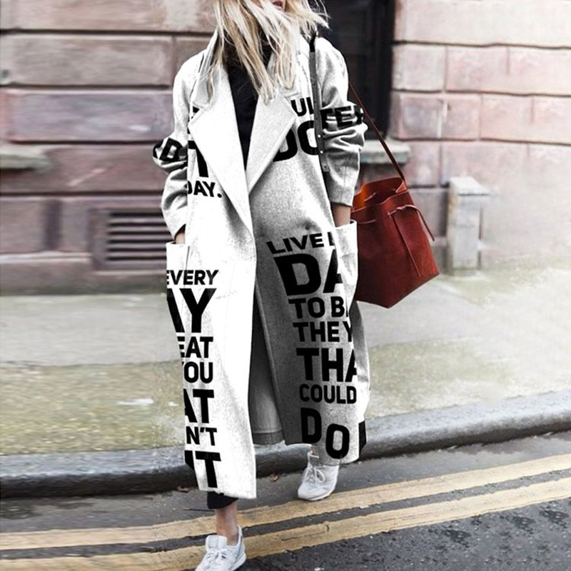 Drune | Trenchcoat Damen Lang Übergröße Jacke