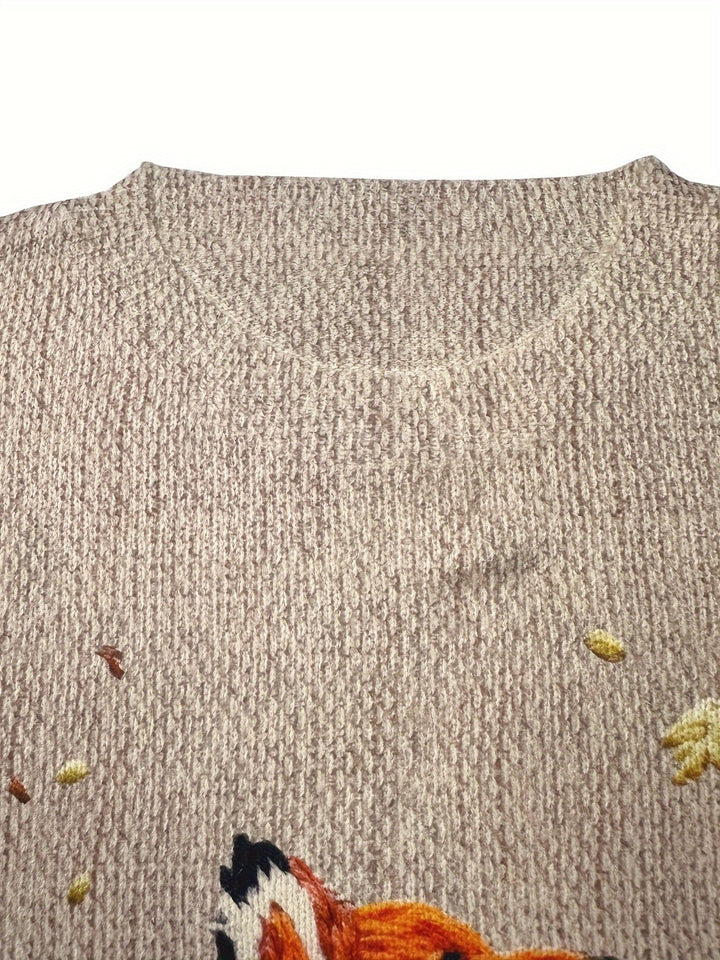 Drune | Trendy Fuchs Druck Pullover