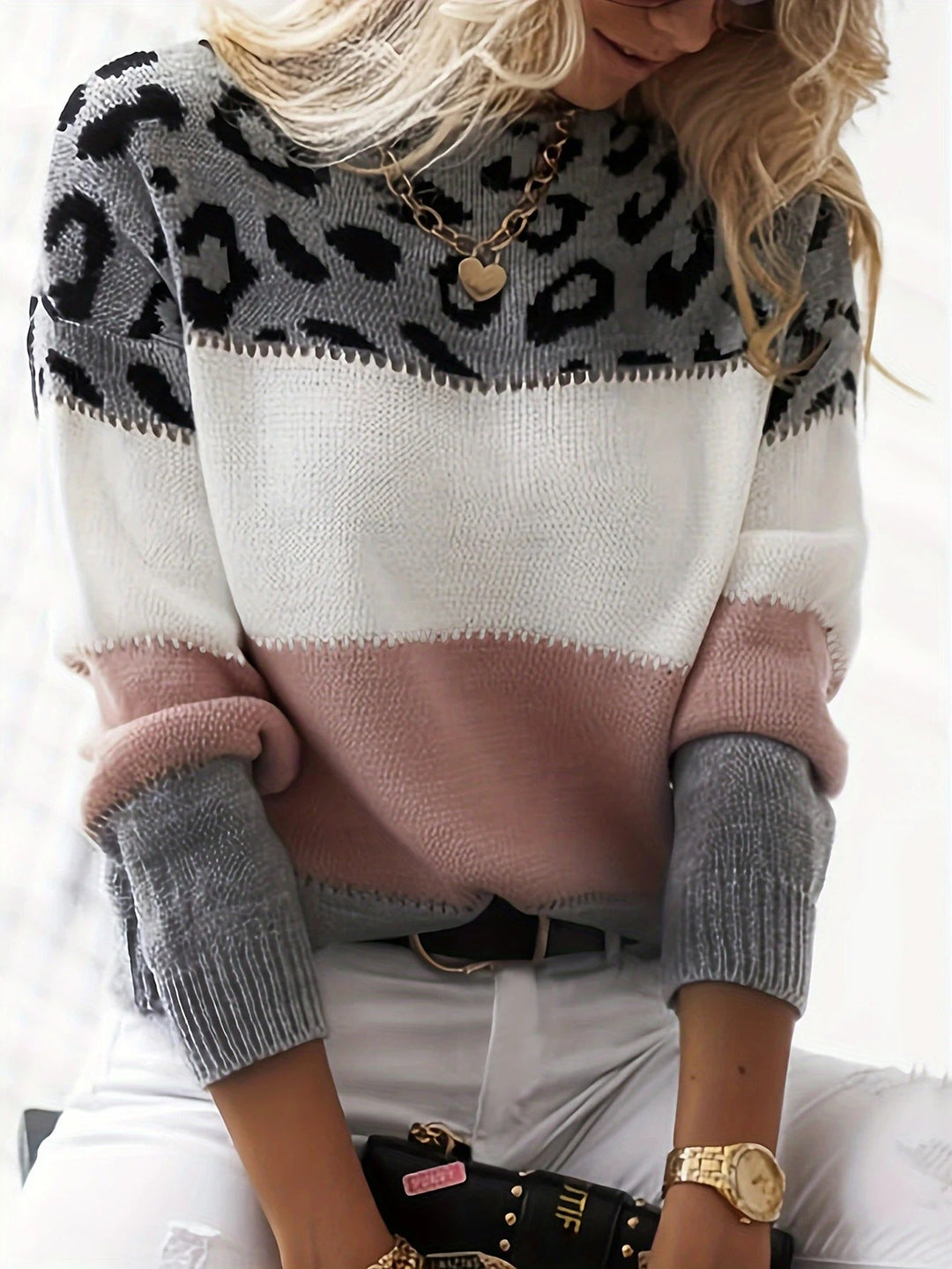 Drune | Trendy Leopardenmuster Pullover