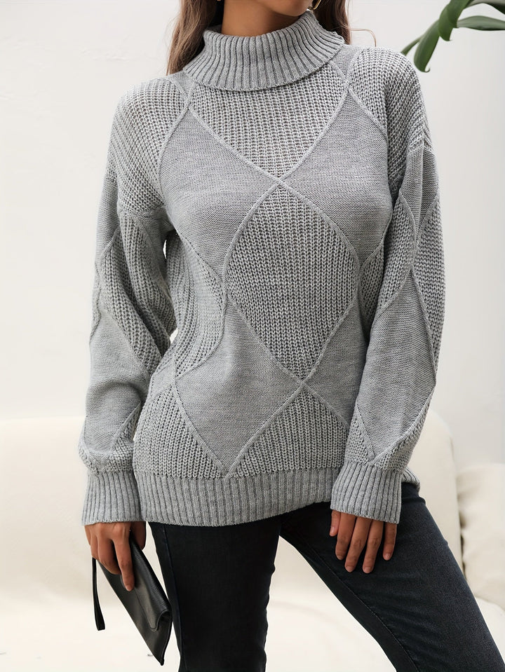 Drune | Trendy Einfarbiger Rollkragenpullover
