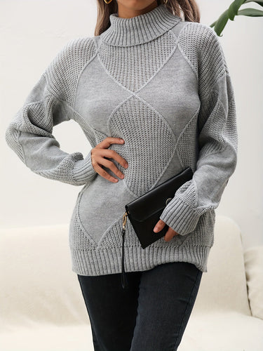 Drune | Trendy Einfarbiger Rollkragenpullover