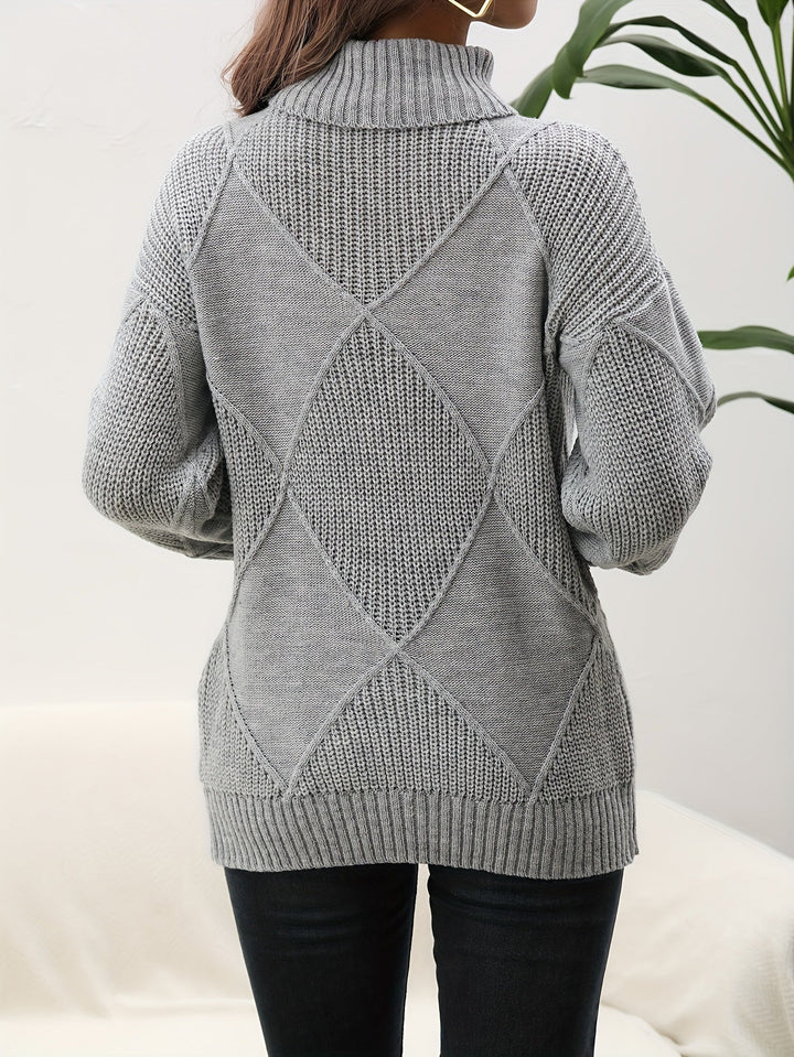 Drune | Trendy Einfarbiger Rollkragenpullover