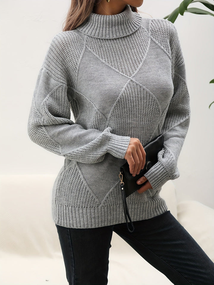 Drune | Trendy Einfarbiger Rollkragenpullover