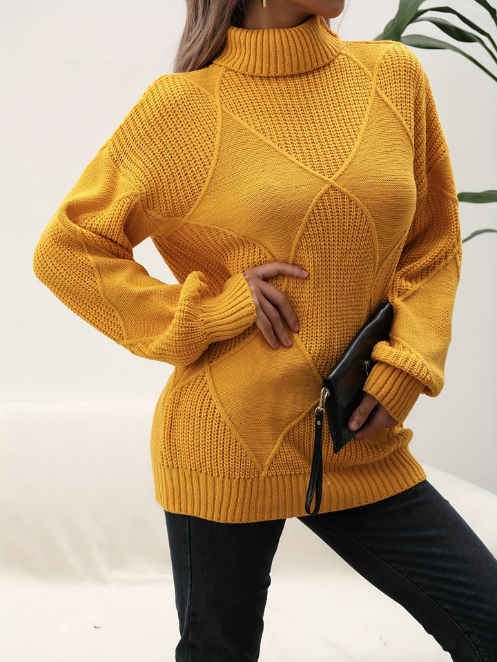 Drune | Trendy Einfarbiger Rollkragenpullover
